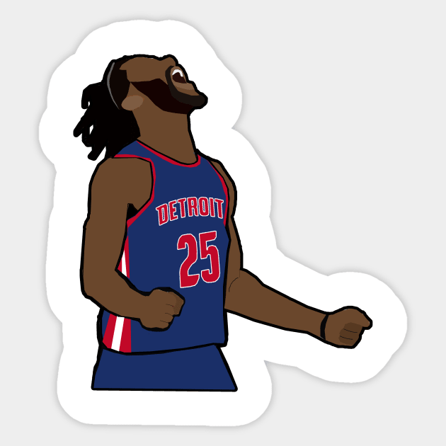 Derrick Rose Detroit Pistons NBA Sticker by xavierjfong